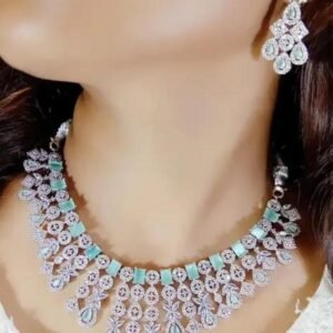 BijouxBloom Mother of Pearl Green Jewel Set