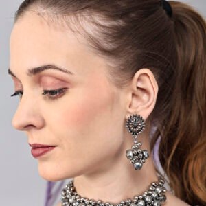 BijouxBloom Alloy Silver Silver Jewel Set