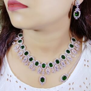 BijouxBloom Mother of Pearl green  Jewel Set